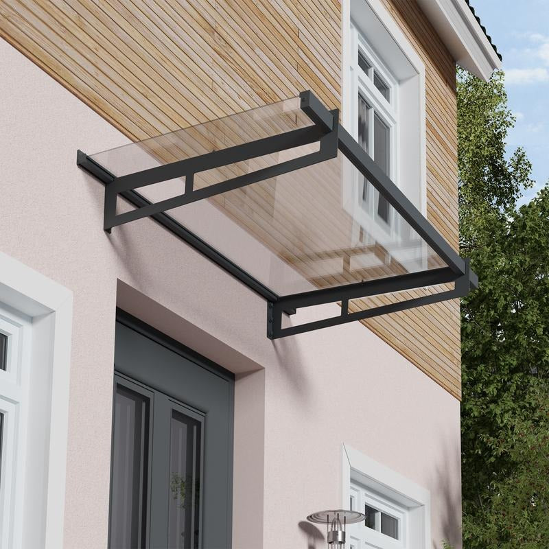 Palram - Canopia 1500 Bremen Doorway Canopy - Grey Clear | Sheds.co.uk