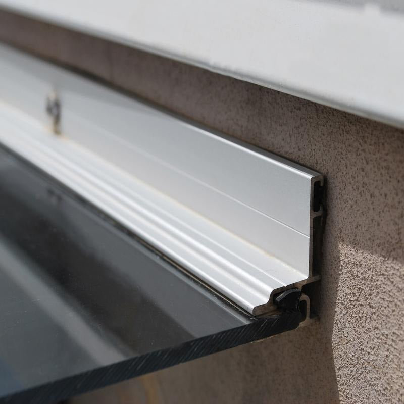 Palram - Canopia 1500 Helvetica Doorway Canopy - Silver Clear | Sheds.co.uk