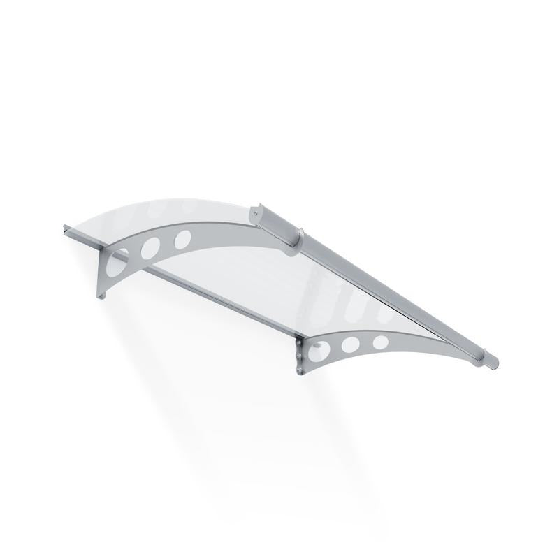 Palram - Canopia 1500 Helvetica Doorway Canopy - Silver Clear | Sheds.co.uk