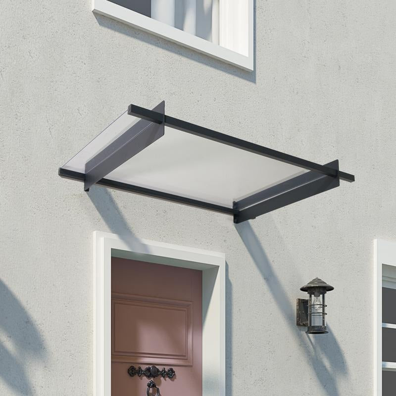 Palram - Canopia 1500 Nancy Doorway Canopy - Grey Clear | Sheds.co.uk