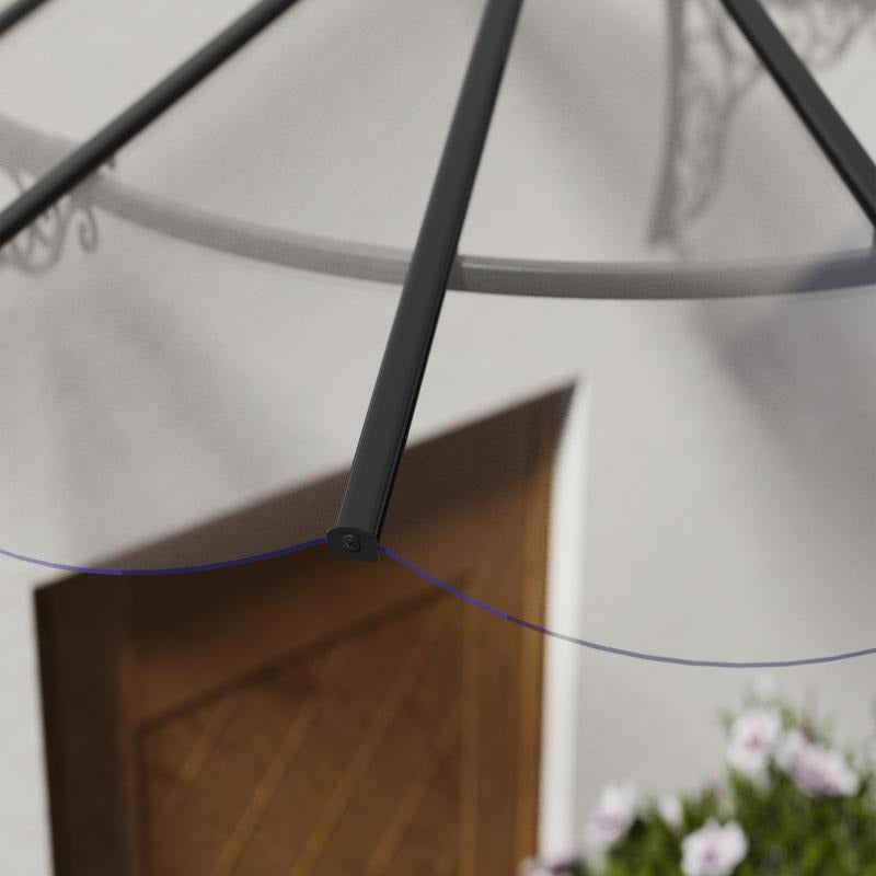Palram - Canopia 1780 Iris Doorway Canopy - Black Clear | Sheds.co.uk