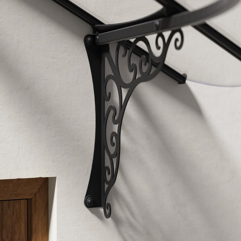 Palram - Canopia 1780 Iris Doorway Canopy - Black Clear | Sheds.co.uk