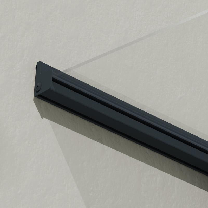 Palram - Canopia 2050 Bremen Doorway Canopy - Grey Clear | Sheds.co.uk