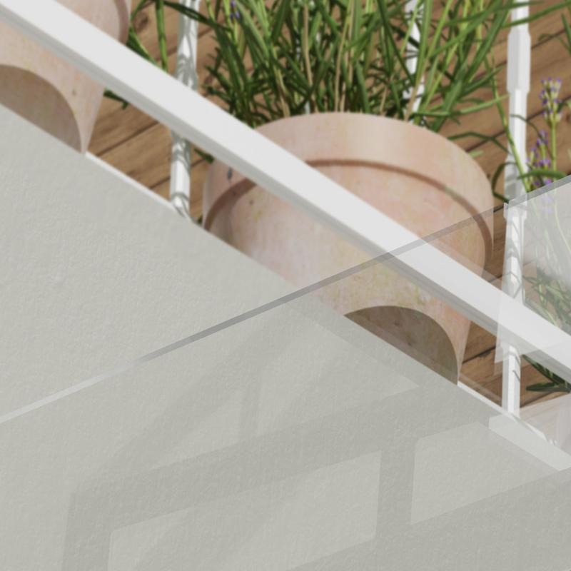 Palram - Canopia 2050 Bremen Doorway Canopy - Grey Clear | Sheds.co.uk