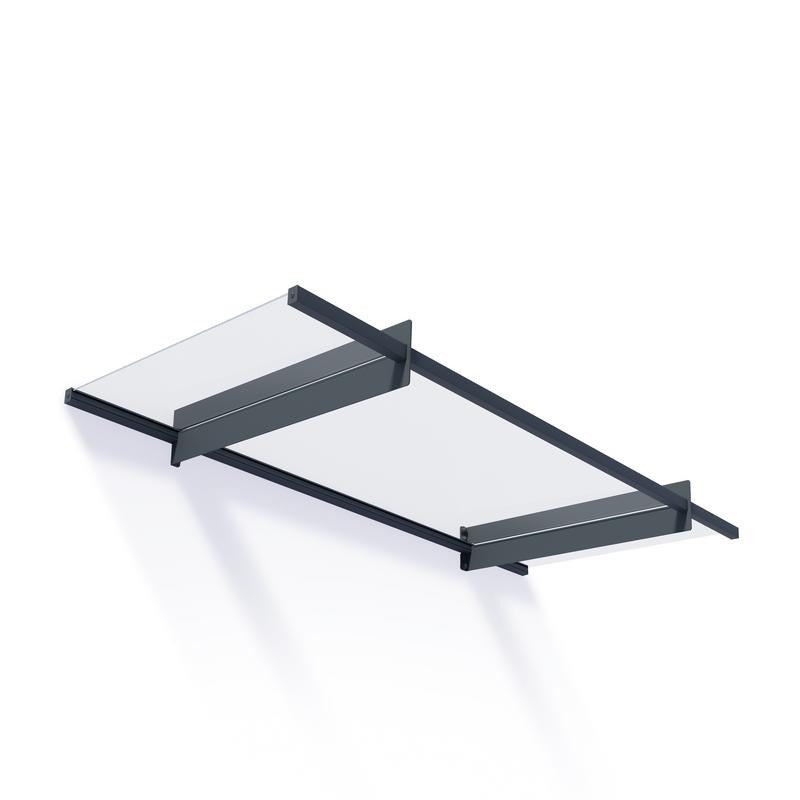 Palram - Canopia 2050 Nancy Doorway Canopy - Grey Clear | Sheds.co.uk