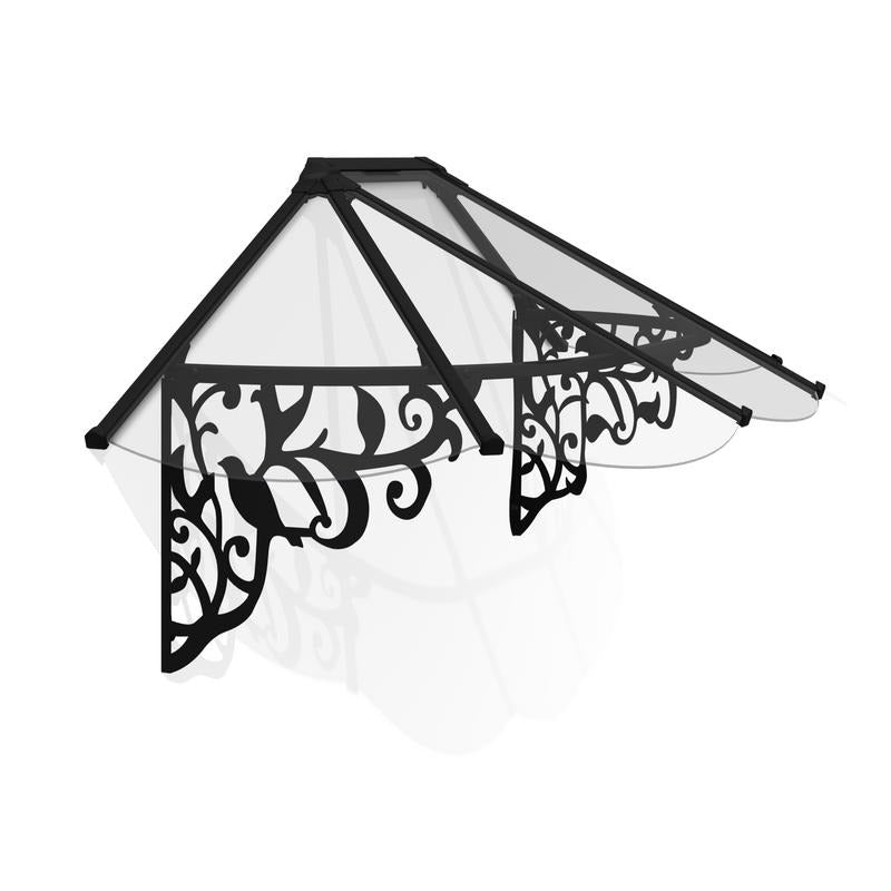 Palram - Canopia 2130 Lily Doorway Canopy - Black Clear | Sheds.co.uk
