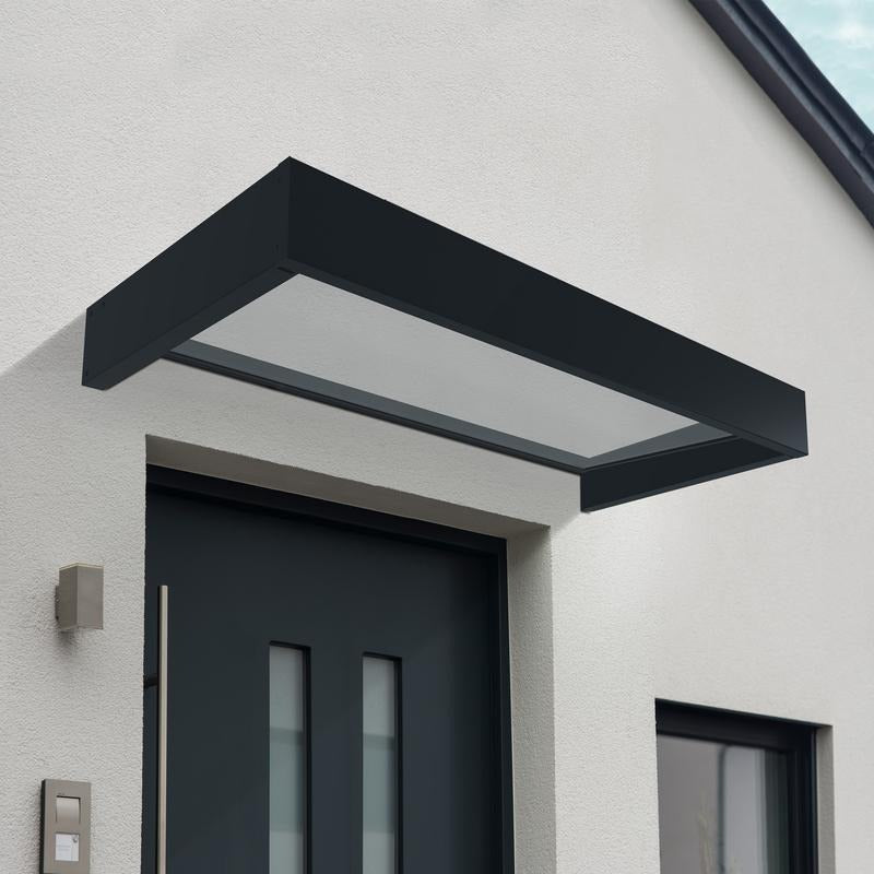 Palram - Canopia 2150 Sophia Doorway Canopy - Grey Clear | Sheds.co.uk