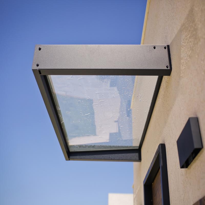 Palram - Canopia 2150 Sophia Doorway Canopy - Grey Clear | Sheds.co.uk