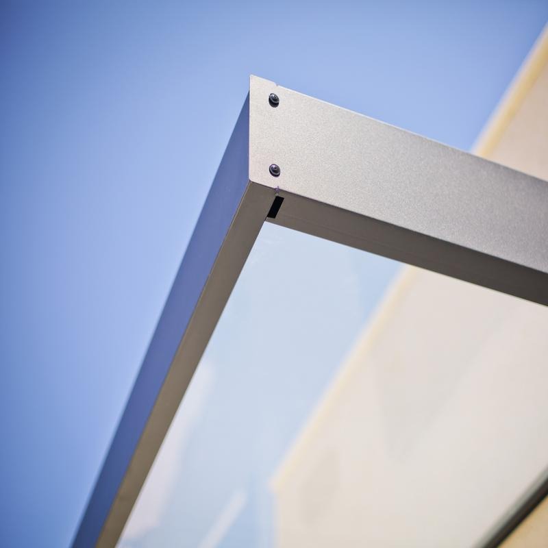 Palram - Canopia 2150 Sophia Doorway Canopy - Grey Clear | Sheds.co.uk