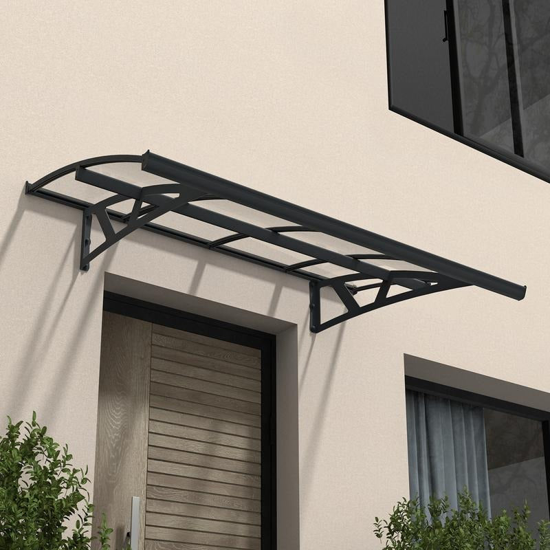 Palram - Canopia 2230 Amsterdam Doorway Canopy - Grey Clear | Sheds.co.uk