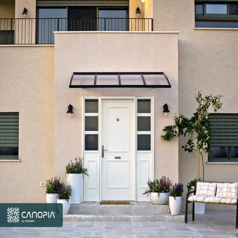 Palram - Canopia 2230 Herald Doorway Canopy - Grey Mist | Sheds.co.uk