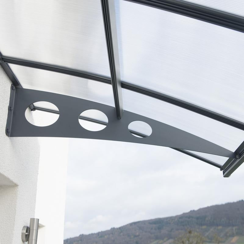 Palram - Canopia 2230 Herald Doorway Canopy - Grey Mist | Sheds.co.uk