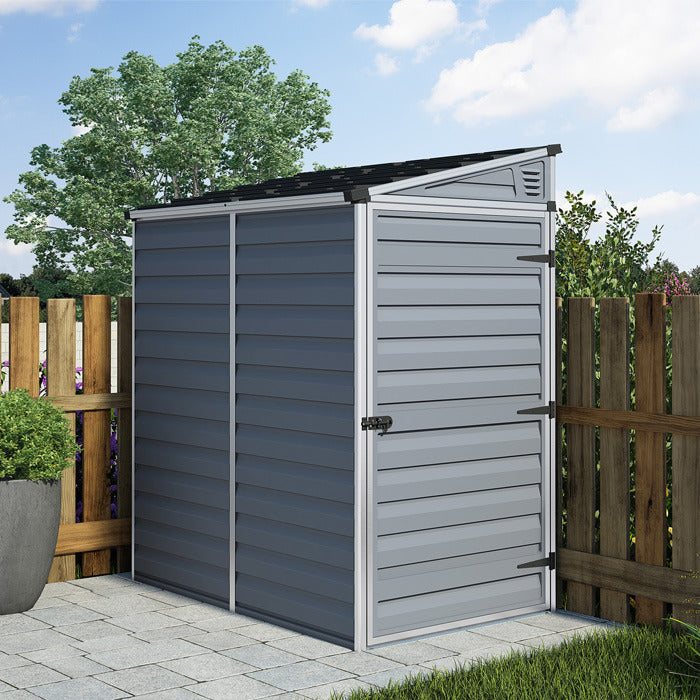 Palram - Canopia 4' x 6' Skylight Pent Grey Shed | Sheds.co.uk