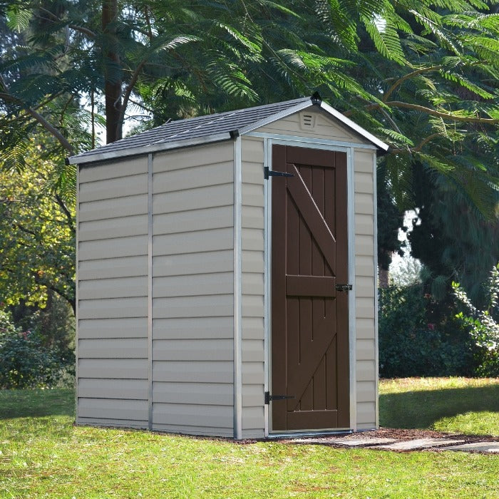 Palram - Canopia 4' x 6' Skylight Plastic Tan Shed | Sheds.co.uk