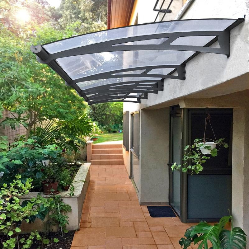 Palram - Canopia 4100 Aquila Doorway Canopy - Grey Clear | Sheds.co.uk