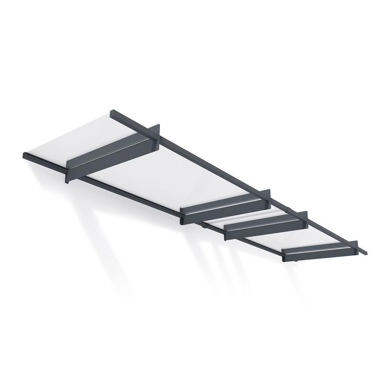 Palram - Canopia 4100 Nancy Doorway Canopy - Grey Clear | Sheds.co.uk