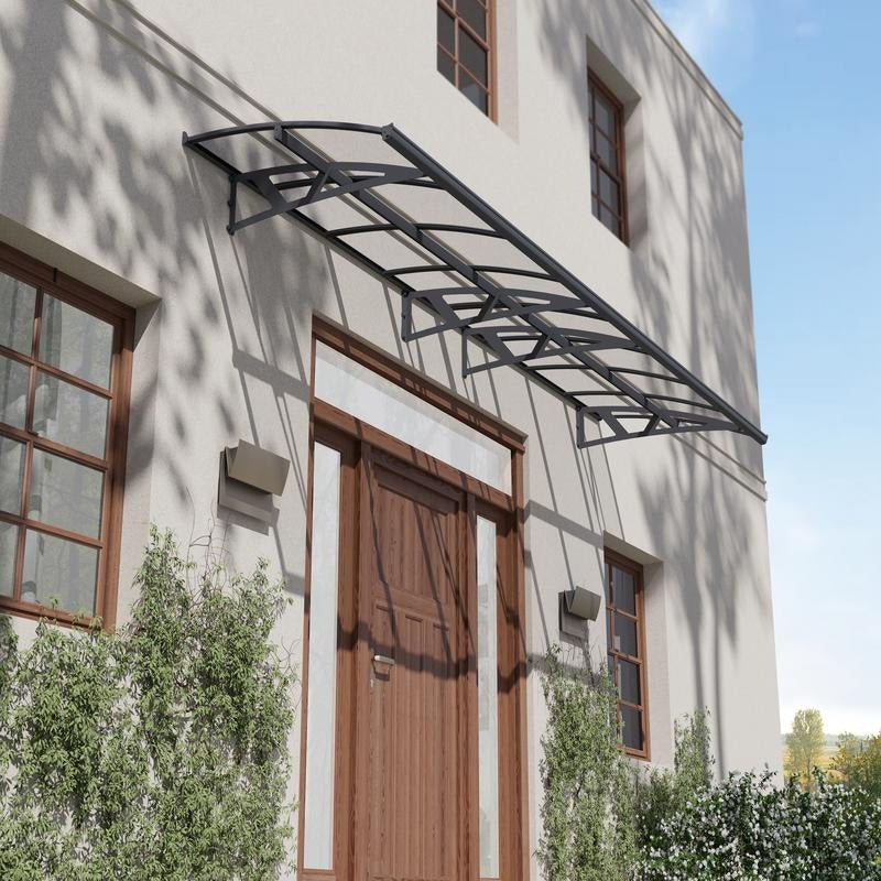 Palram - Canopia 4460 Amsterdam Doorway Canopy - Grey Clear | Sheds.co.uk