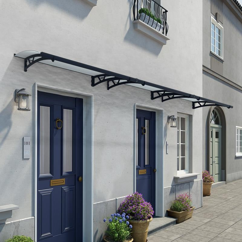 Palram - Canopia 4500 Altair Doorway Canopy - Grey Clear | Sheds.co.uk