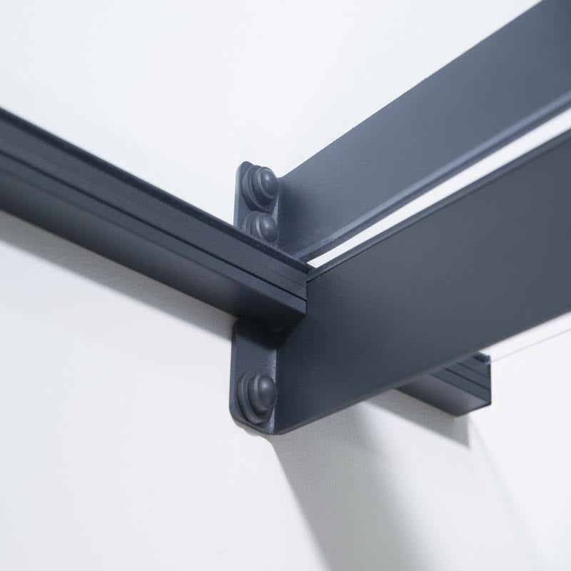Palram - Canopia 4500 Nancy Doorway Canopy - Grey Clear | Sheds.co.uk