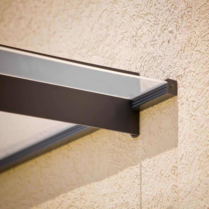 Palram - Canopia 4500 Nancy Doorway Canopy - Grey Clear | Sheds.co.uk
