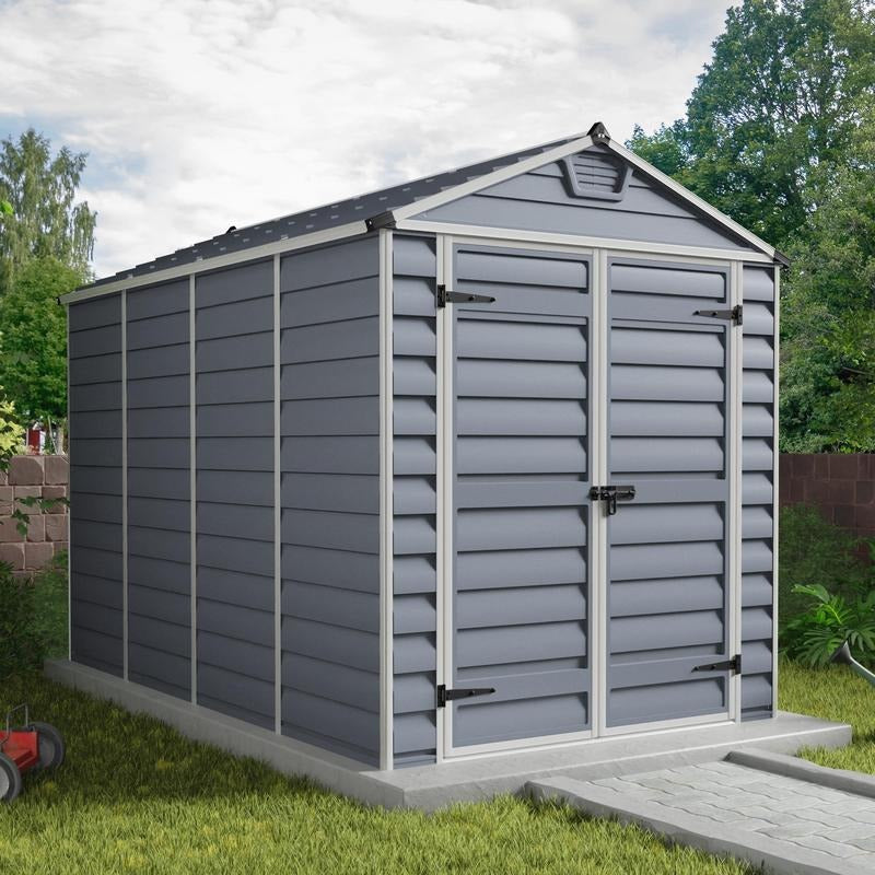 Palram - Canopia 6' x 10' Skylight Plastic Grey Shed | Sheds.co.uk