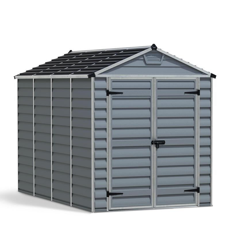 Palram - Canopia 6' x 10' Skylight Plastic Grey Shed | Sheds.co.uk