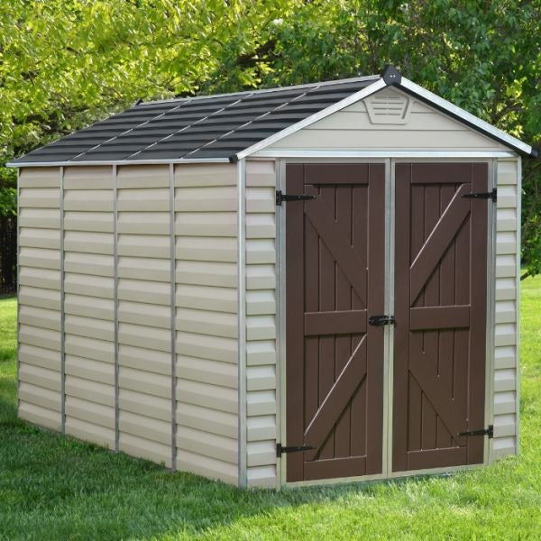 Palram - Canopia 6' x 10' Skylight Plastic Tan Shed | Sheds.co.uk