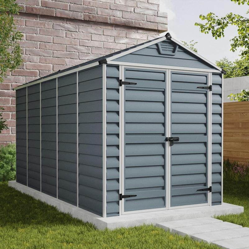 Palram - Canopia 6' x 12' Skylight Plastic Grey Shed | Sheds.co.uk
