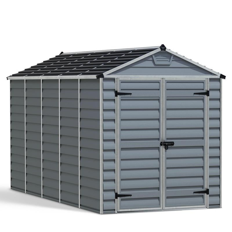 Palram - Canopia 6' x 12' Skylight Plastic Grey Shed | Sheds.co.uk
