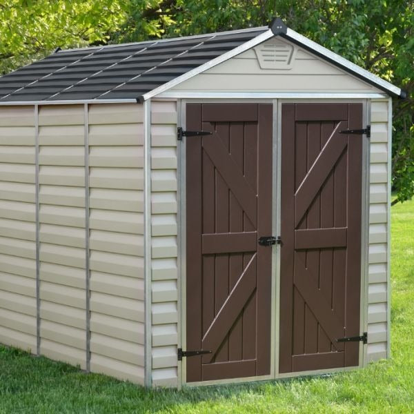 Palram - Canopia 6' x 12' Skylight Plastic Tan Shed | Sheds.co.uk