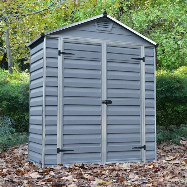 Palram - Canopia 6' x 3' Skylight Plastic Grey Shed | Sheds.co.uk