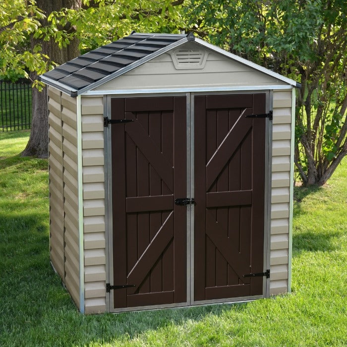Palram - Canopia 6' x 5' Skylight Plastic Tan Shed | Sheds.co.uk