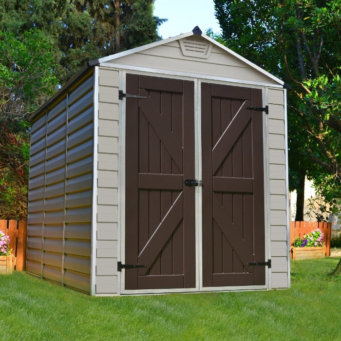 Palram - Canopia 6' x 8' Skylight Plastic Tan Shed | Sheds.co.uk