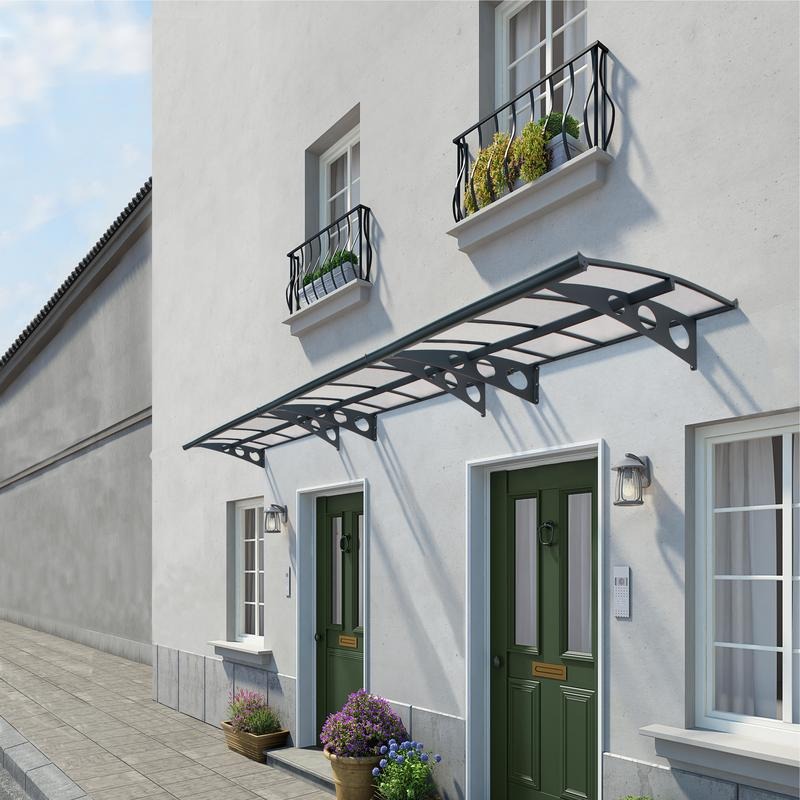 Palram - Canopia 6690 Herald Doorway Canopy - Grey Mist | Sheds.co.uk