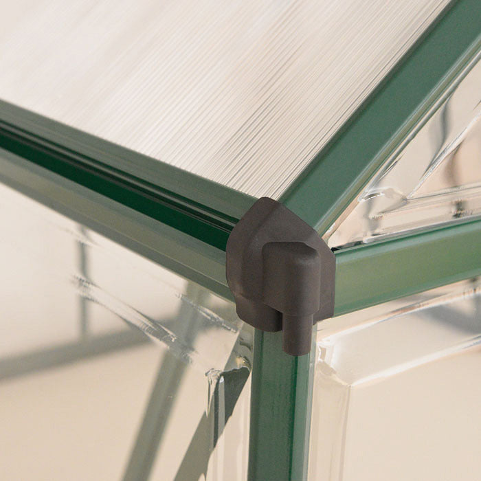 Palram - Canopia 8' x 8' Balance Green Polycarbonate Greenhouse | Sheds.co.uk