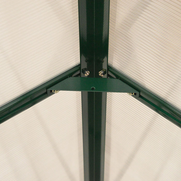 Palram - Canopia 8' x 8' Balance Green Polycarbonate Greenhouse | Sheds.co.uk