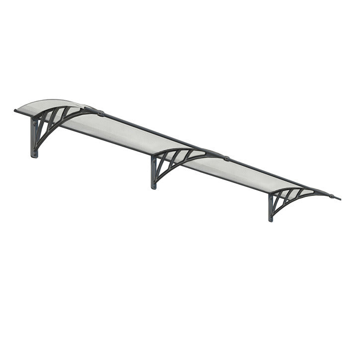 Palram - Canopia Medium Grey Twinwall Doorway Canopy | Sheds.co.uk