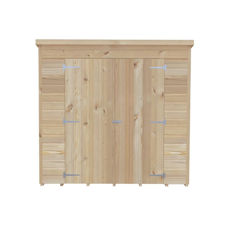Loxley 7' x 7' Double Door Shiplap Pent Shed | Sheds.co.uk