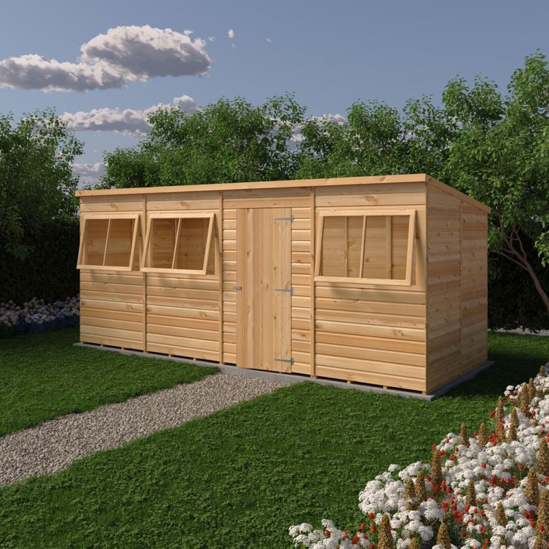 Loxley 16' x 6' Shiplap Pent Shed | Sheds.co.uk