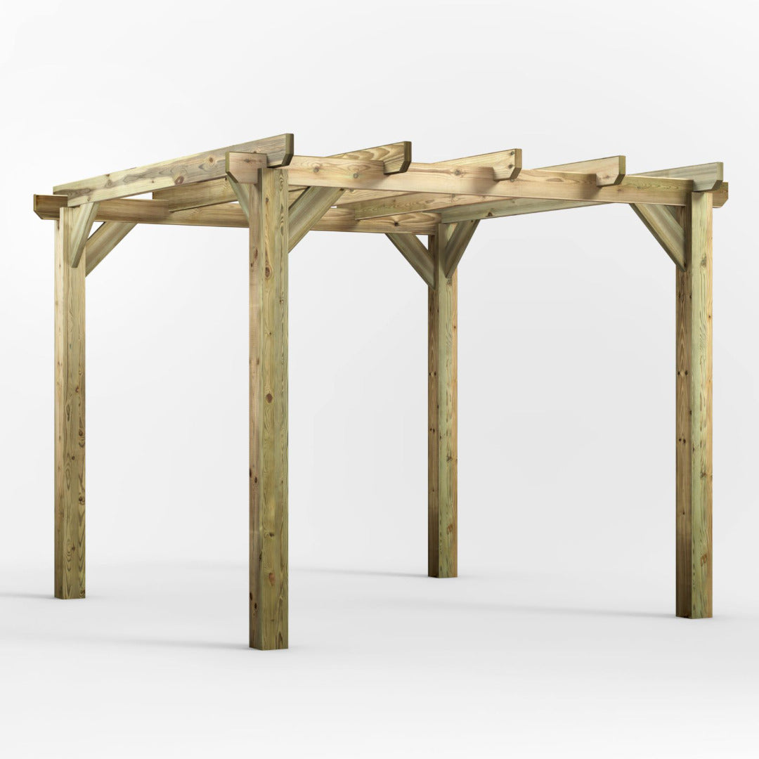 Powersheds 10' x 10' Pressure Treated Pergola | Sheds.co.uk