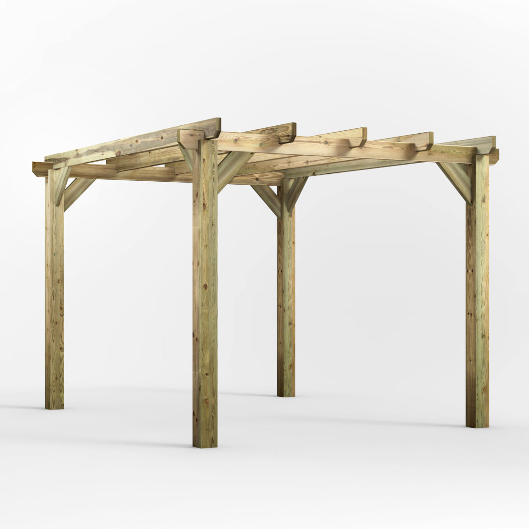 Powersheds 10' x 12' Pressure Treated Pergola | Sheds.co.uk