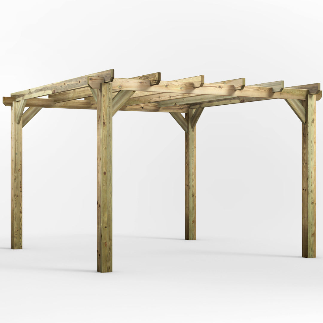Powersheds 12' x 12' Pressure Treated Pergola | Sheds.co.uk
