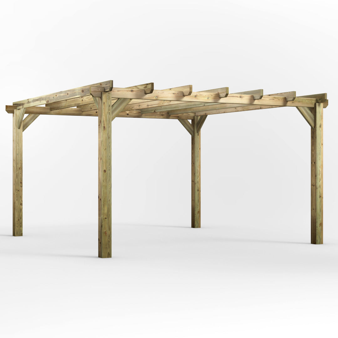 Powersheds 14' x 14' Pressure Treated Pergola | Sheds.co.uk