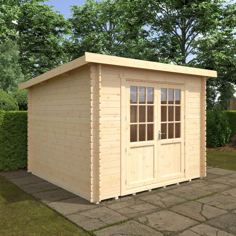 Redlands 10' x 10' Erin Log Cabin - 28mm | Sheds.co.uk