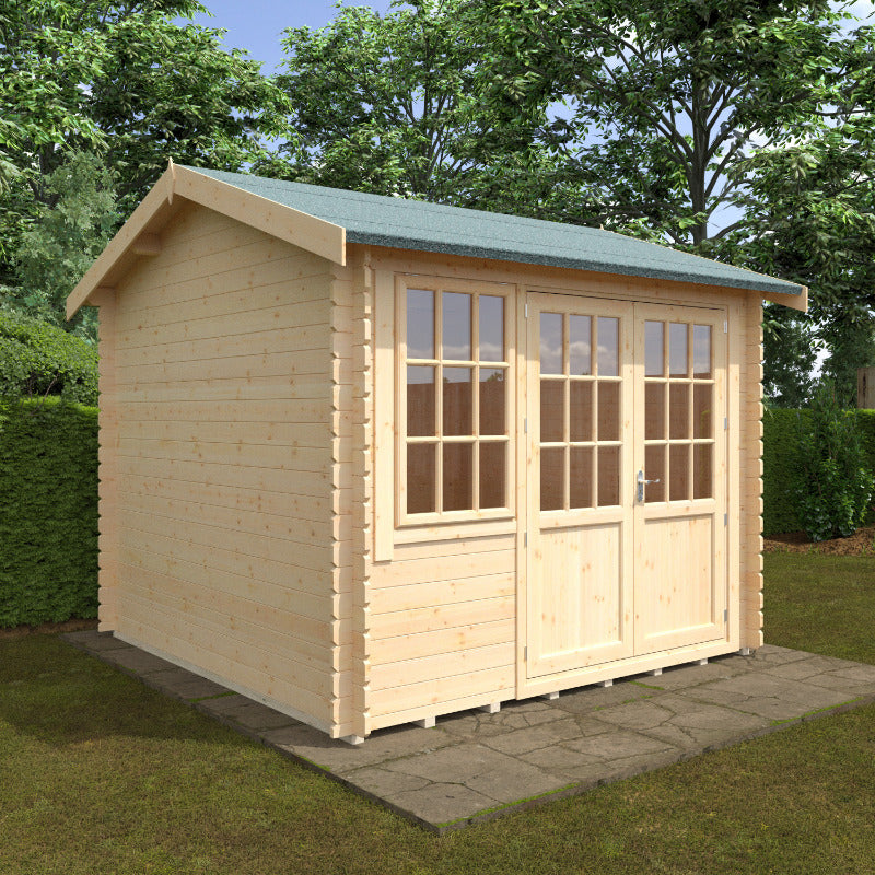 Redlands 10' x 10' Hazeltine Log Cabin - 28mm | Sheds.co.uk