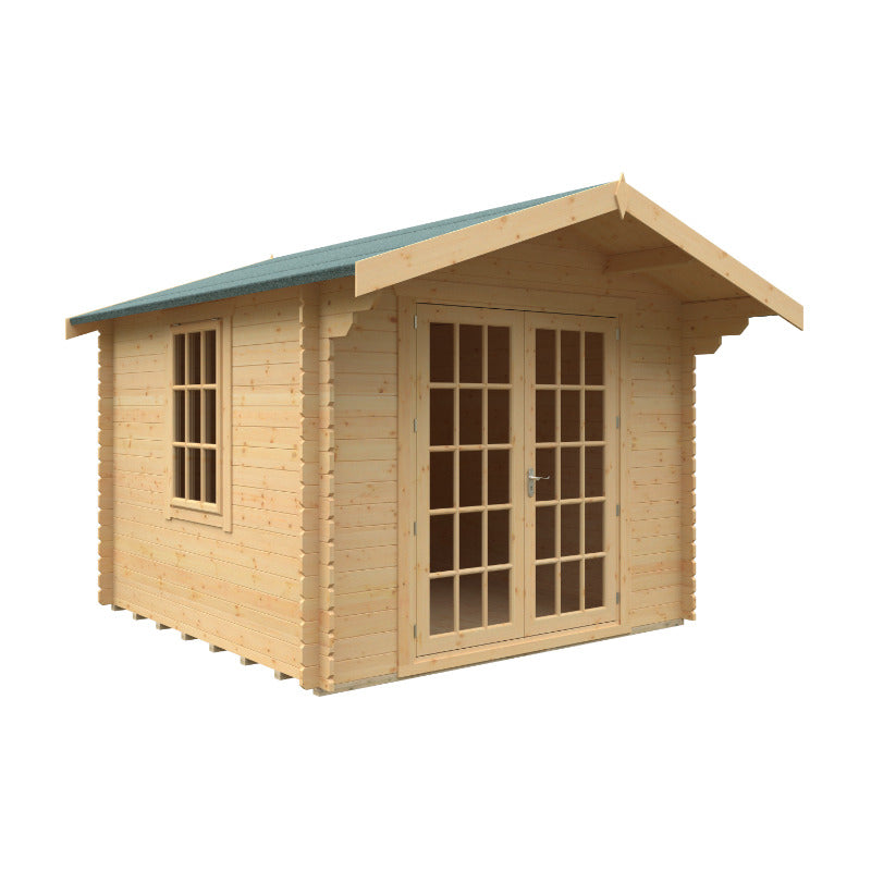 Redlands 10' x 10' Philadelphia Log Cabin - 28mm | Sheds.co.uk