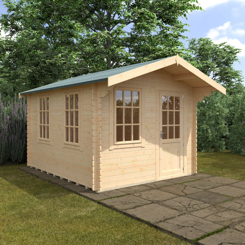 Redlands 10' x 12' Riviera Log Cabin - 28mm | Sheds.co.uk