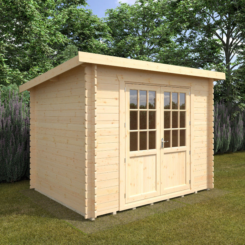 Redlands 10' x 8' Erin Log Cabin - 28mm | Sheds.co.uk