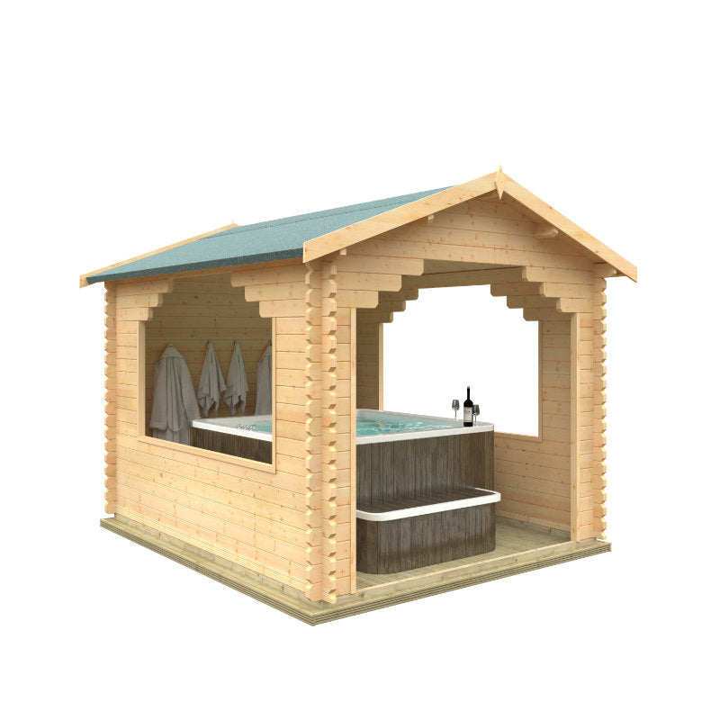 Redlands 12' x 10' Hot Tub Shelter | Sheds.co.uk