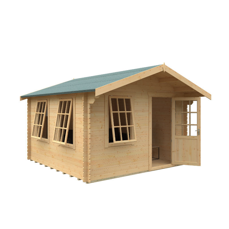 Redlands 3.6m x 3.6m Riviera Log Cabin - 44mm | Sheds.co.uk